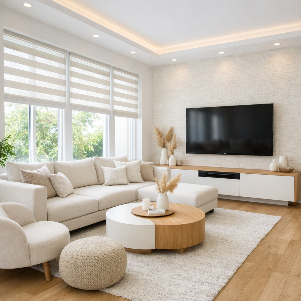 Contemporary living room furniture arrangement